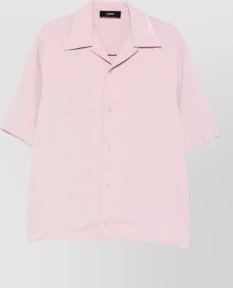 Amiri camp shirt embroidered detail short sleeves