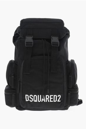 Dsquared2 Multi-Pocket Nylon Backpack With Printed Logo size One Size