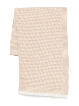 Eleventy textured-weave scarf - women - Polyester/Wool/Cashmere/Viscose - One Size - Neutrals