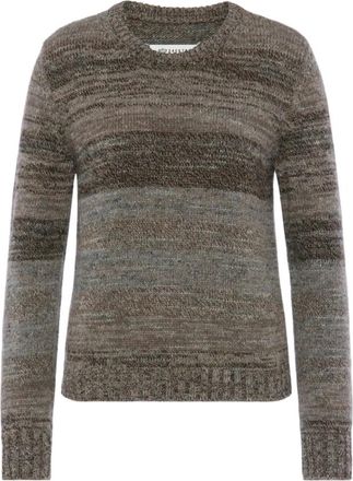 Maison Margiela Wollen trui met ronde hals van zuivere scheerwol - Dames - Ronde hals truien - Bruin - M - Wol - Truien & Vesten