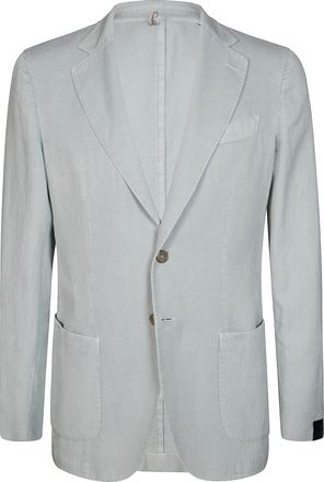 Santaniello Linen and Ramie Blend Tailored Jacket