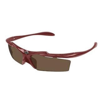 Balenciaga Accessoires, unisex, Rood, ONE Size, Nylon, Geometrische Zonnebril