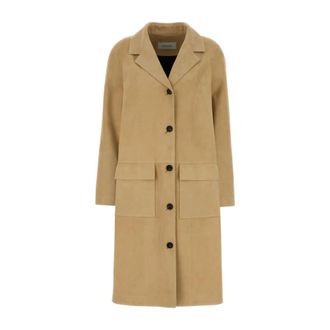 Ferragamo Suede Single-Breasted Coat - female - Ferragamo - Single-Breasted Coats - Brown - 2XS - Coats