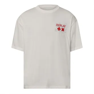 Replay Heren Martin Garrix Katoenen Oversized T-shirt (Wit)