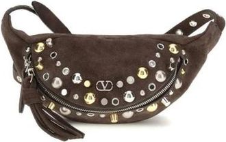 Valentino Garavani Bos Taurus Schoudertas - Heren - Schoudertassen - Bruin - ONE Size - Leer - Tassen