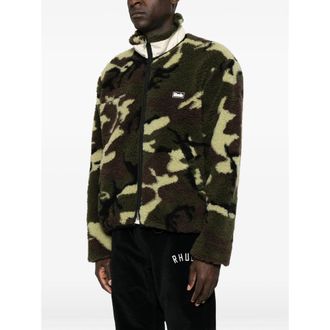 Rhude Camouflage Fleece Jacket - Green