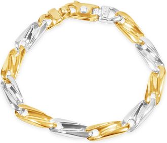 Pompeii3 Mens Link 14k Gold (36gram) or Platinum (59gram) 8.5mm Bracelet 8.5