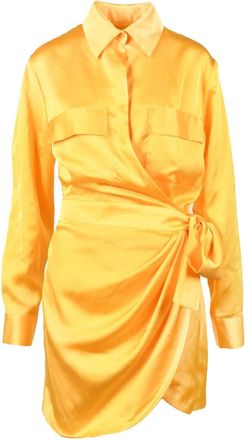 Nineminutes Polyester and Elastane Dress - Black/Orange