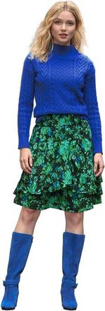Joe Browns Flowy Ruffle Skirt in Green Garden at Nordstrom, Size 12