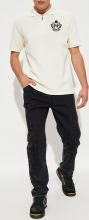 Balmain Jeans With A vintage Effect, Mens, Black