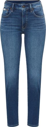 Calvin Klein Jeans Skinny-fit-Jeans CALVIN KLEIN JEANS MID RISE SKINNY, Damen, Gr. 31, L&auml;nge 30, midtown blau, Denim/Jeans, Obermaterial: 80% Baumwolle, 12% Polyester, 6
