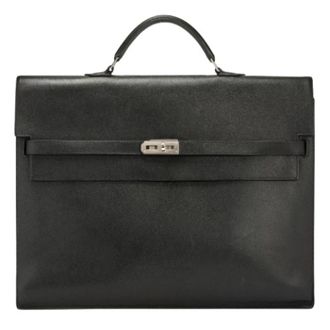 Herm&egrave;s Pre-owned Kelly Depeches Briefcase - Dames - Pre-owned - Zwart - Maat: ONE Size Leer