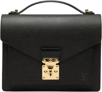 Louis Vuitton Pre-owned Handbags, female, Black, Size: ONE SIZE Pre-owned Monceau 28