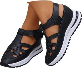 Generic Chunky Sandals for Women,Wedge Sandals for Women Uk Toe Shoes Wide Fit Platform Slides Soft Sole Non-Slip Summer Sports Shoes Breathable Hollow Out Ou