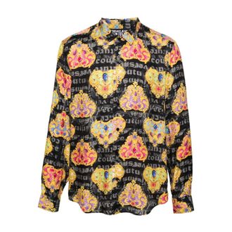 Versace Jeans Couture Heren, Overhemden, Veelkleurig, Maat: L Katoen