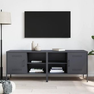 Berkfield Home TV Cabinets 2 pcs Anthracite 68x39x50.5 cm Steel in Dark Grey