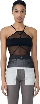 Rick Owens Tops, Dames, Zwart, L, Nylon, SL Combo Top