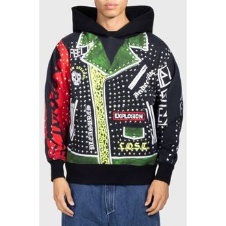 Pleasures Explosion Cotton Blend Hoodie Pullover in Black at Nordstrom, Size X-Large