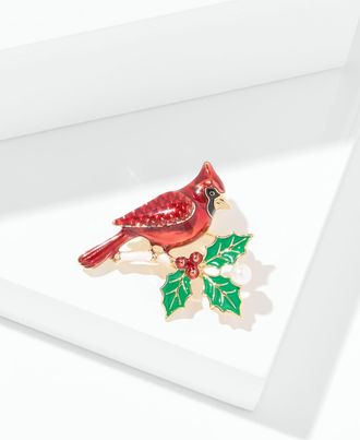 Talbots Classic Cardinal Brooch - Red Mult /Gold - 001 Talbots