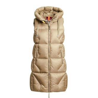 Parajumpers Zuly Gevoerd Vest met Capuchon - Dames - Jassen - Beige - Maat: M Nylon