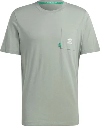 adidas originals Essentials+ Made With Hemp T-shirt Silver Green HR2955