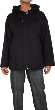 Max Mara Cappotto - Dames - Zomerjassen - Blauw - 2XL - Wol - Jassen