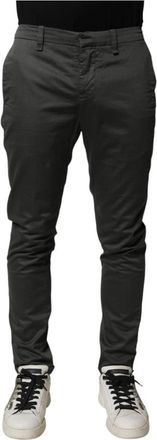 Dondup Mid Waist Skinny Chino Broek - Heren - Slim Fit Broeken - Grijs - W32 - Katoen - Broeken