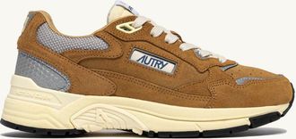 Autry HYPERWAY SNEAKERS IN COPPER AND SILVER MESH AND SUEDE