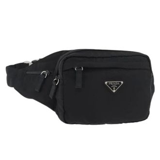 Prada Pre-owned Belt Bags, female, Black, Size: ONE SIZE Pre-owned Vintage Nylon Body Bag