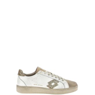 Lotto Schoenen, Dames, Wit, 36 EU, Leer, Autograph Glitter Sneakers