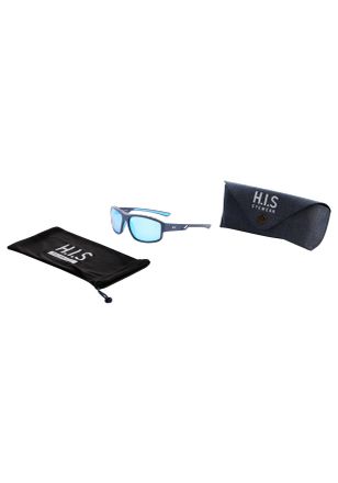 H.I.S Sonnenbrille H.I.S, Herren, blau, kontrastfarbene Details, Sonnenbrillen Sonnenbrille, polarisierende Gl&auml;ser, Vollrandrahmen, ovale Form