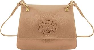 La Carrie Beige Schoudertas Sthephy - Dames - Schoudertassen - Beige - ONE Size - Leer - Tassen