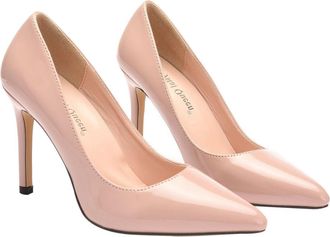 Frcolor Pointed Toe Nude High Heel Shoes for Women Elegant Fit Non-Slip Material Comfortable for Business Party Prom
