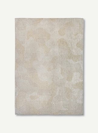 Louis De Poortere Coral Design - Alfombra Estructurada Para Meditaci&oacute;n - Hecha En B&eacute;lgica - Acabado A Mano - Antideslizante Natural - 100% Poli&eacute;ster - Shell Beige - 170