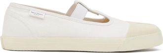 Maison Margiela On The Deck Tabi ballerina shoes - women - Cotton - 35 - White
