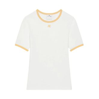 Courr&egrave;ges T-Shirts, female, White, Size: L Courreges T-shirts and Polos White