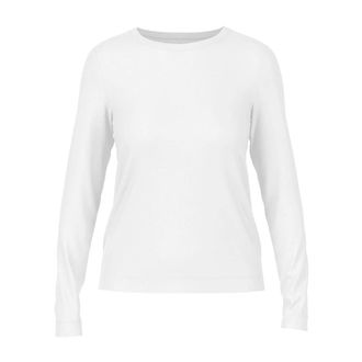 Marc Cain Geribbeld shirt met lange mouwen - Dames - Longsleeves - Wit - M - Tops
