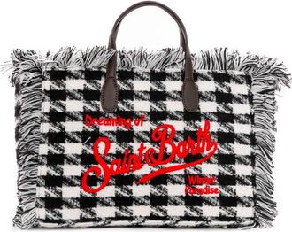 MC2 Saint Barth Colette Wooly Handbag With Houndstooth Print