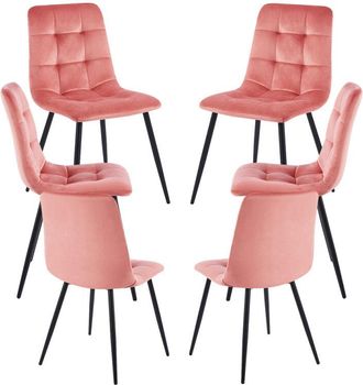 Regalos Miguel Regalos Miguel - Packs Sillas Comedor - Pack 6 Sillas Stuhl Terciopelo - Rosa