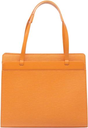 Louis Vuitton Croisette Handbag Epi Leather Orange Leather Handbag (Pre-Owned)