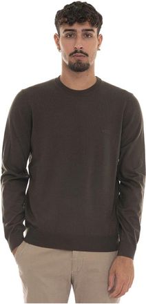 HUGO BOSS Stijlvolle Gebreide Kleding voor Mannen en Vrouwen - Heren - Ronde hals truien - Groen - S - Truien & Vesten