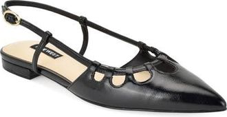 Nine West Harra Pointed Toe Flat in Black at Nordstrom, Size 8.5