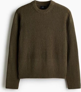 H&M Regular Fit Jumper in Khaki Green at Nordstrom, Size Xx-Large