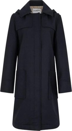 Iceberg Jas in panno diagonale - Dames - Mantels - Blauw - Maat: 2XS Wol