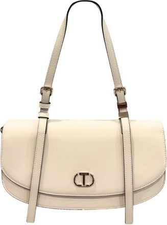 Twinset White PU Women Shoulder Womens Bag