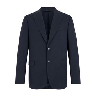 Brooks Brothers Jassen, Heren, Blauw, 4Xl, Wol, Travel Plain Twill Blazer