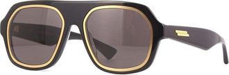 Bottega Veneta BV1217S001 Aviator Full Rim Sunglasses - Black