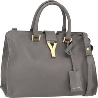 Saint Laurent Pre-owned Handbags, female, Gray, Size: ONE SIZE Pre-owned Vintage Handbag