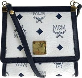 MCM Pre-owned Cross Body Bags, female, White, Size: ONE SIZE Pre-owned Cross Body Bag
