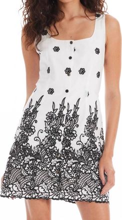 Allison New York Renee Mini Dress In White / Black